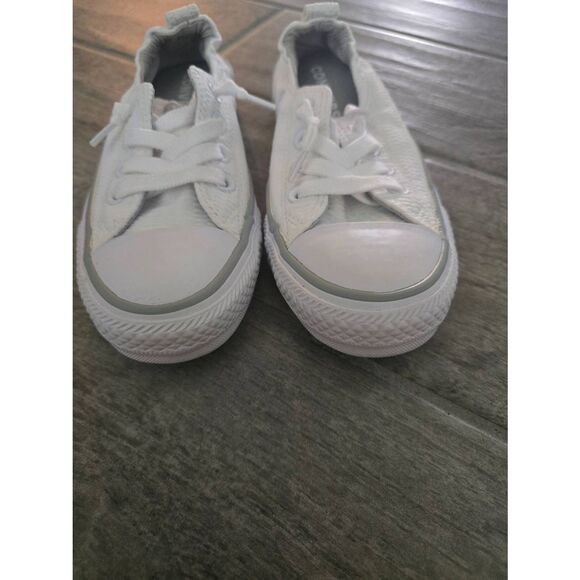 Women's Converse Chuck Taylor All Stars White Gray Textured Scrunch Back Size 6 - Picture 2 of 10